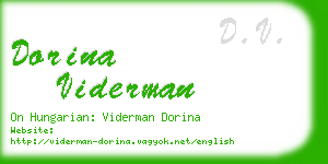 dorina viderman business card